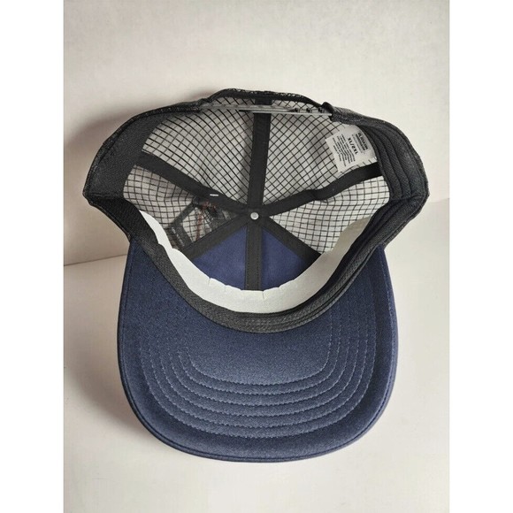 AKHG Duluth Trading Company Snapback Low Crown Navy Blue Trucker Cap Hat M/L New - Picture 3 of 5